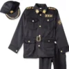 لبس تنكري شخصية ظابط بوليس اسود - Police Officer Costume Set