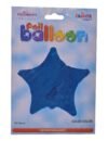 بالون هيليوم من كالي دي سكوب علي شكل نجمة سادة للحفلات،ازرق