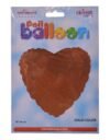 بالون هيليوم من كالي دي سكوب علي شكل قلب سادة للحفلات،احمر