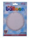 بالون هيليوم من كالي دي سكوب علي شكل دائري سادة للحفلات،ابيض