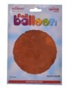 بالون هيليوم من كالي دي سكوب علي شكل دائري سادة للحفلات،اورنج