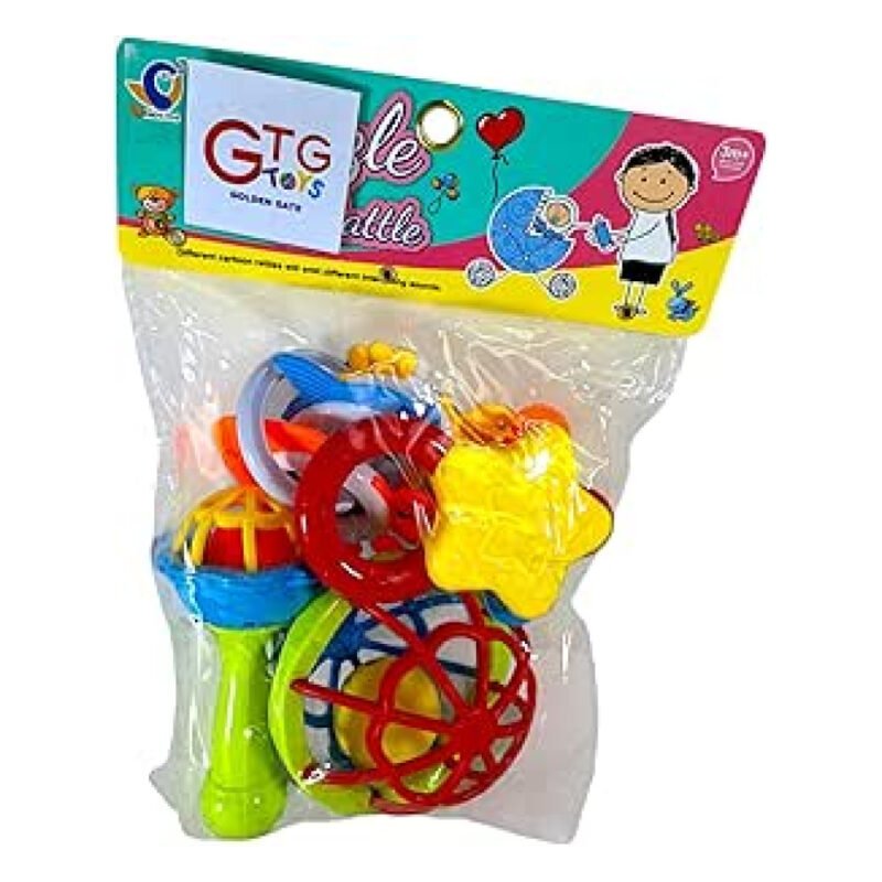 ⁦Baby Rattles Set, 6 Pieces, GTG Toys⁩ - الصورة ⁦2⁩