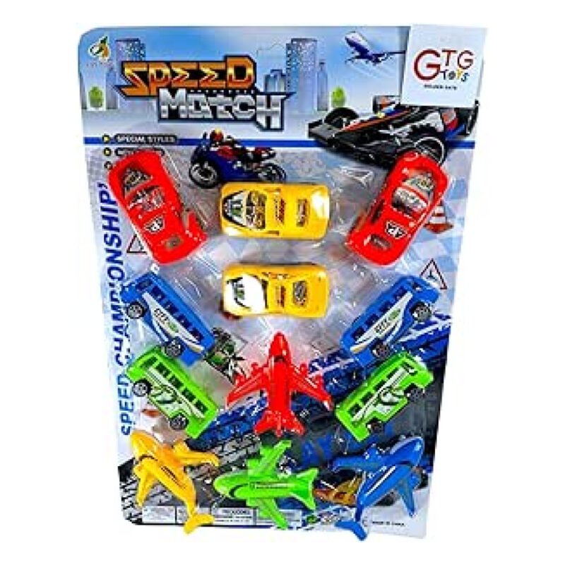 ⁦GTGTOYS Die-Cast Model Cars Collection Set, 12 Pieces⁩ - الصورة ⁦2⁩