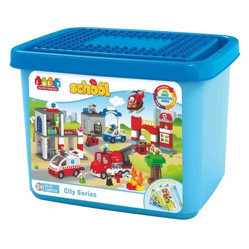1-13.jpg Police patrol (with electric alarm light include 3AG3) Blocks 35 pcs - الصورة 1