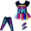 لبس تنكري هالوين  - SKELTON DRESS FOR GIRL   Costume