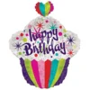 بالون هيليوم على شكل قطعة كاب كيك مقاس 22 بوصة لاعياد الميلاد (قطعة واحدة في كل عبوة)