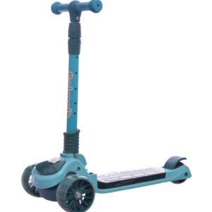سكوتر بثلاث عجلات للاطفال   دواسة كبيرة، قابل للطي وارتفاع قابل للتعديل - ازرق