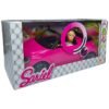 Doll with Pink Car, Musical and Lights, 60 x 15 x 15 cm
