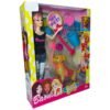 Barbie doll with her beautiful dog