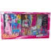 Beautiful Barbie doll with many dresses and accessories