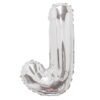 ⁦Mayflower Products Balloons - 14" Shaped Letter Silver - J⁩ - الصورة ⁦3⁩