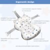 ⁦Glenmore Baby Bath Support, 0-12 Months Infant Bathtub Cushion, Soft Foam Mat for Newborn Baths Tubs, Breathable, Adjustable, Anti-Slip, Comfortable, Unisex, Grey, 32x41x8 cm, 2.5 kg⁩ - الصورة ⁦8⁩