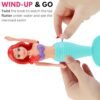 ⁦Mermaid Bath Toys for Toddlers Kids Girls - Princess Wind Up Tail Flap Floating Water Bathtub Toys, Swimming Pool Bathing Time Fun (4 Pack)⁩ - الصورة ⁦5⁩