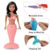 ⁦Mermaid Bath Toys for Toddlers Kids Girls - Princess Wind Up Tail Flap Floating Water Bathtub Toys, Swimming Pool Bathing Time Fun (4 Pack)⁩ - الصورة ⁦9⁩