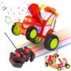⁦Neragron Remote Control Car, Crazy Jumping Dancing Car Toy, Double Sided RC Trucks with Headlights and Music, Wireless Remote Control Rocking Car for Kids Birthday Gift⁩ - الصورة ⁦13⁩