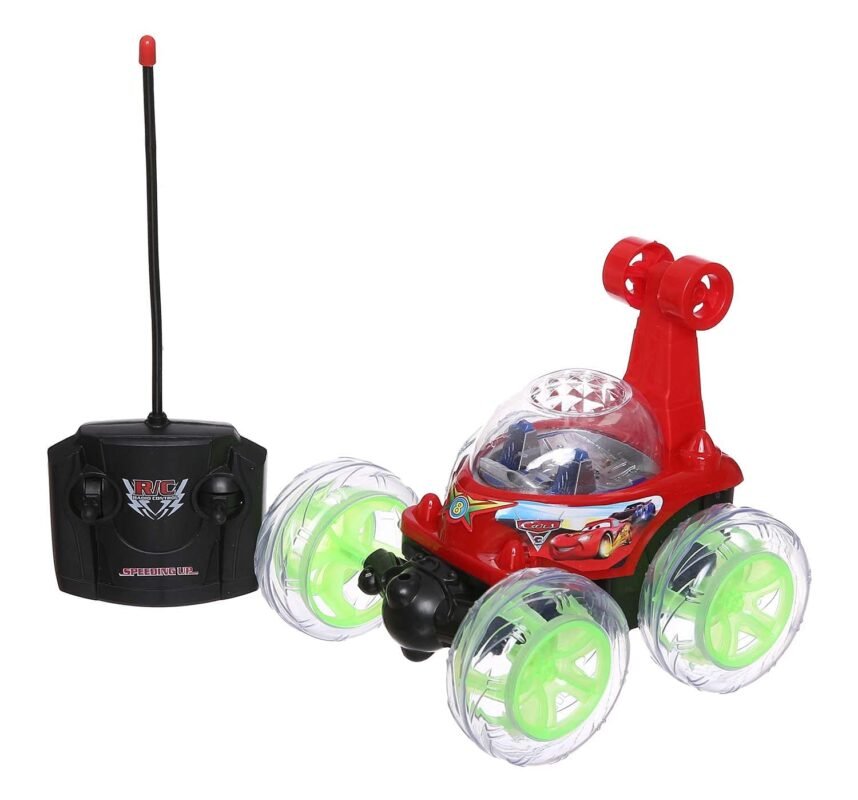 ⁦Neragron Remote Control Car, Crazy Jumping Dancing Car Toy, Double Sided RC Trucks with Headlights and Music, Wireless Remote Control Rocking Car for Kids Birthday Gift⁩ - الصورة ⁦14⁩