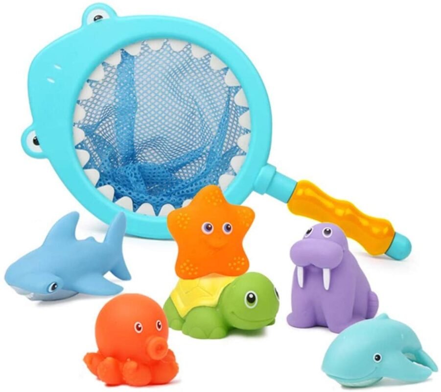 ⁦Mermaid Bath Toys for Toddlers Kids Girls - Princess Wind Up Tail Flap Floating Water Bathtub Toys, Swimming Pool Bathing Time Fun (4 Pack)⁩ - الصورة ⁦4⁩