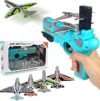 ⁦PIERCELL ENTERPRISE Piercell Airplane Launcher Gun Toy, Foam Glider Catapult Plane Toy for Kids, Throwing Foam Plane One-Click Ejection Airplane Shooting Games Flying Toys Guns & Darts. (Multicolor)⁩ - الصورة ⁦6⁩