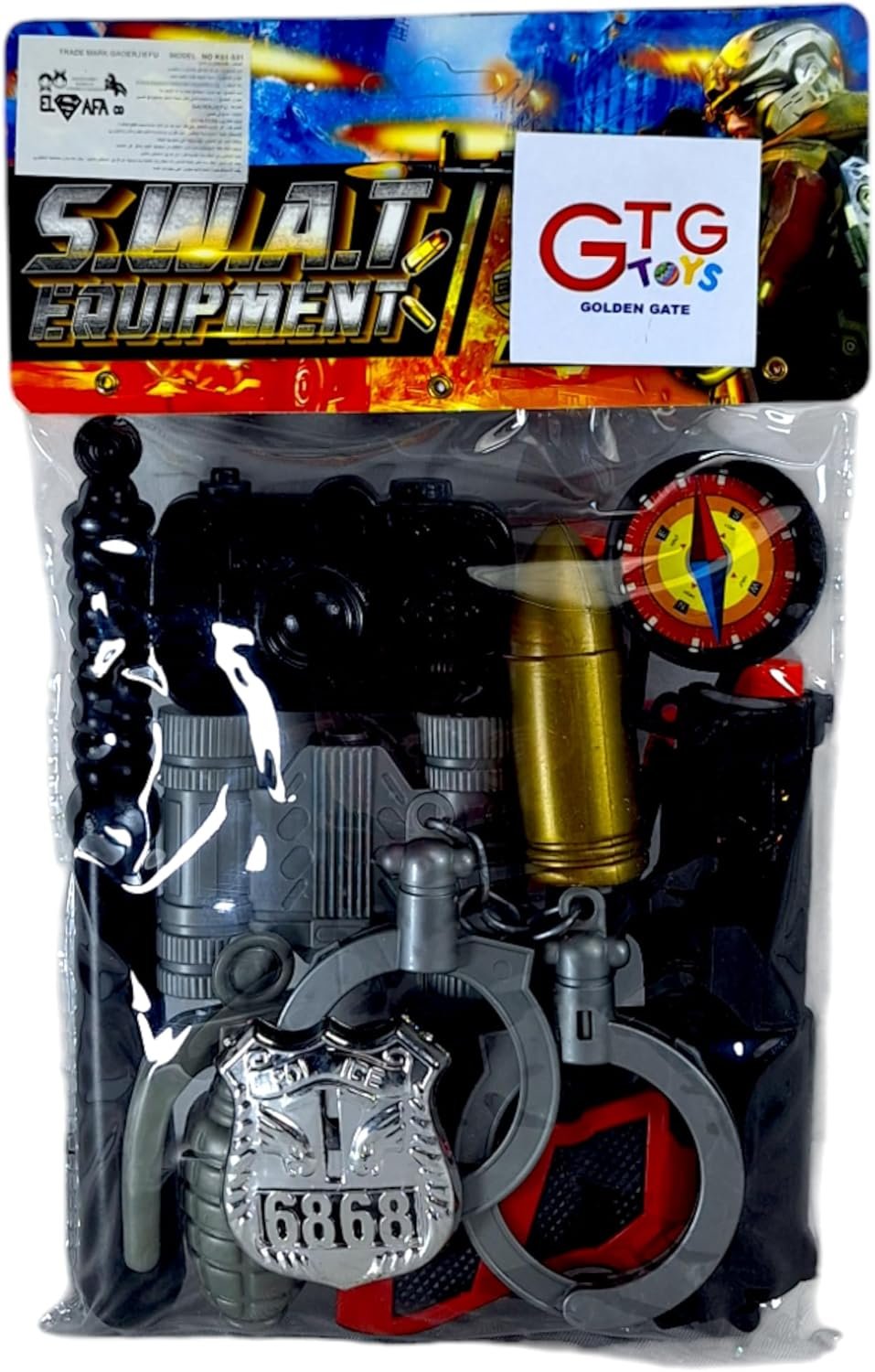 712HJsQTZEL._AC_SL1500_.jpg GTG Toys Toy Gun and Handcuffs Set for Kids - الصورة 1