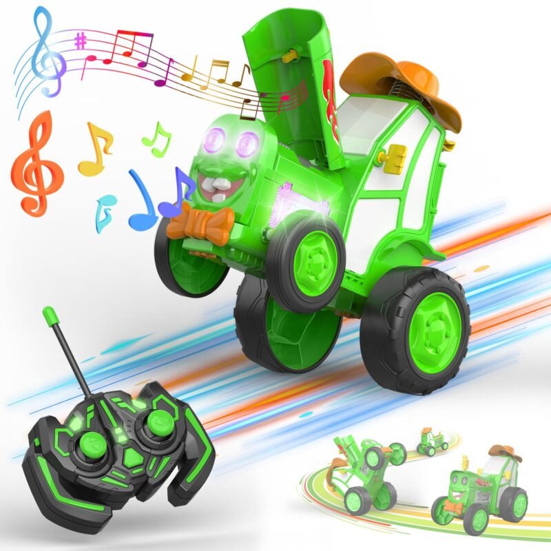 ⁦Neragron Remote Control Car, Crazy Jumping Dancing Car Toy, Double Sided RC Trucks with Headlights and Music, Wireless Remote Control Rocking Car for Kids Birthday Gift⁩ - الصورة ⁦11⁩