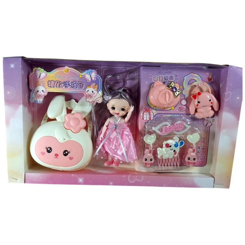 ⁦Girls Doll Set with Accessories, Handbag and Rabbit by gtgtoys⁩ - الصورة ⁦6⁩