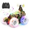 ⁦Neragron Remote Control Car, Crazy Jumping Dancing Car Toy, Double Sided RC Trucks with Headlights and Music, Wireless Remote Control Rocking Car for Kids Birthday Gift⁩ - الصورة ⁦17⁩