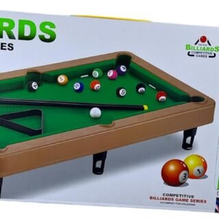 GTG TOYS Kids Billiard Game Table, Mini Pool Table Set