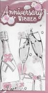 ⁦Prelude Wedding Anniversary Card ~ Anniversary Wishes Love & Happiness ~ Champagne & Wedding Cake Slim Card⁩ - الصورة ⁦9⁩