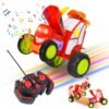 ⁦Neragron Remote Control Car, Crazy Jumping Dancing Car Toy, Double Sided RC Trucks with Headlights and Music, Wireless Remote Control Rocking Car for Kids Birthday Gift⁩ - الصورة ⁦3⁩