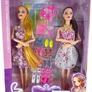 Girls Fashion Doll Set with Accessories by gtgtoys, 2 Pieces