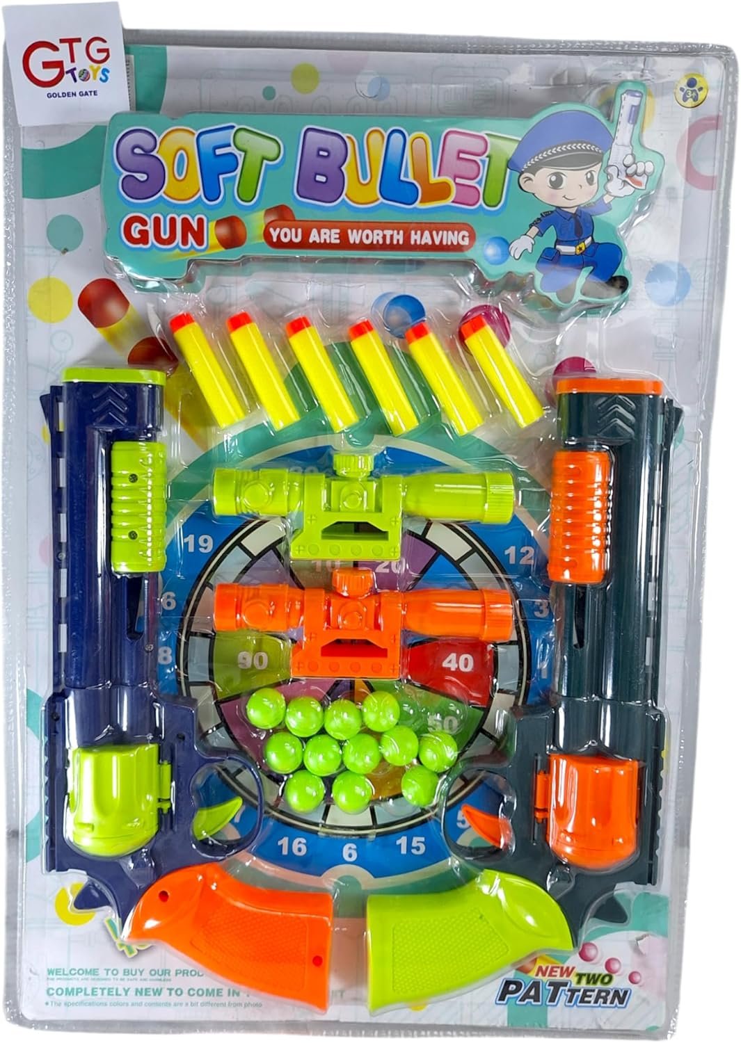 81j8S1uIgTL._AC_SL1500_.jpg GTG Toys 2-Piece Toy Gun Set with Bullets - الصورة 1