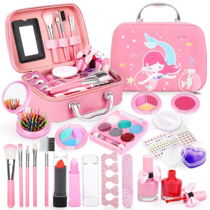 ⁦GTG TOYS Kids Pretend Play Makeup Set for Girls, Safe Face Makeup Toys⁩ - الصورة ⁦3⁩