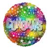 بالون على شكل نجمة مطبوع بعبارة Congrats - متعدد اللون مقاس 18 بوصة