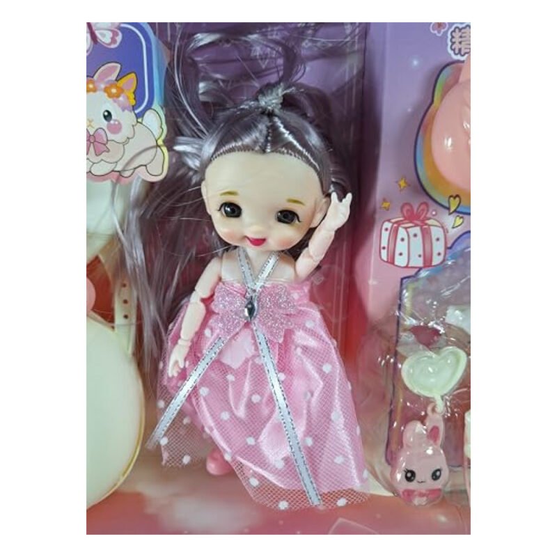 ⁦Girls Doll Set with Accessories, Handbag and Rabbit by gtgtoys⁩ - الصورة ⁦8⁩