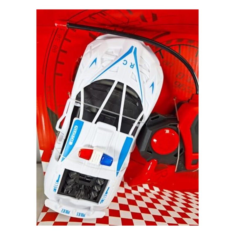⁦GTGTOYS Remote Control Police Car with Music, White⁩ - الصورة ⁦3⁩