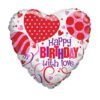 ⁦بالون من الفويل F150528SP 1 بعبارة Happy Birthday with Love الطول 46 سم⁩ - الصورة ⁦2⁩