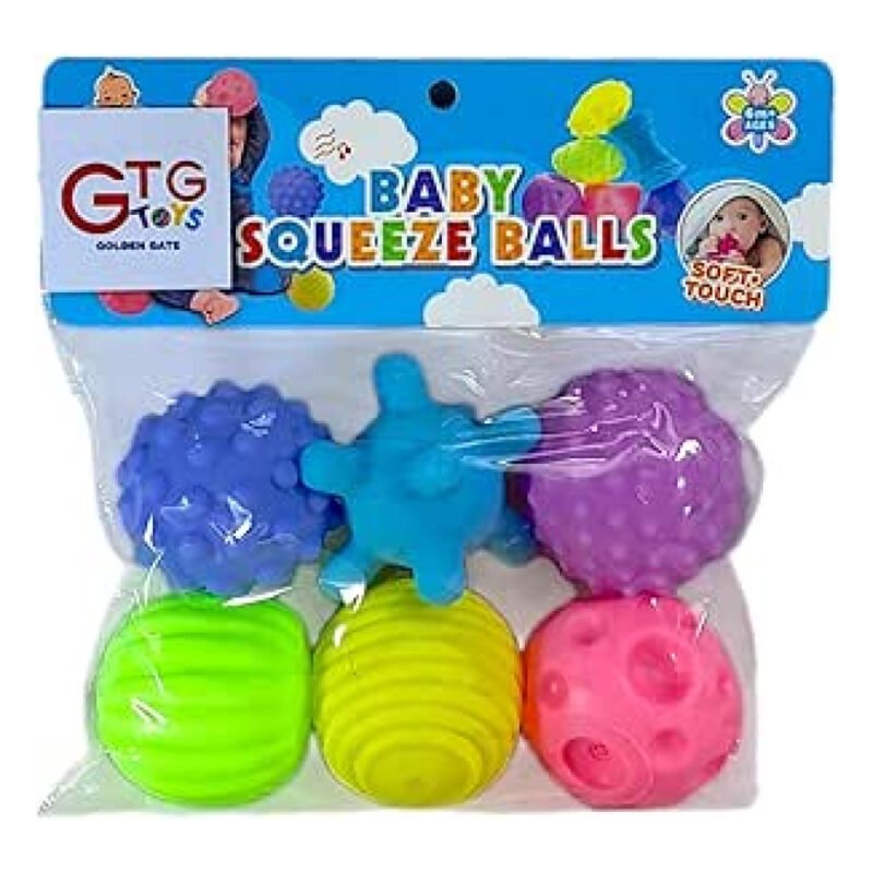 ⁦GTG Toys Baby Rattles Set, 6 Pieces⁩ - الصورة ⁦4⁩