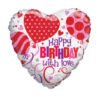 بالون من الفويل F150528SP 1 بعبارة Happy Birthday with Love الطول 46 سم