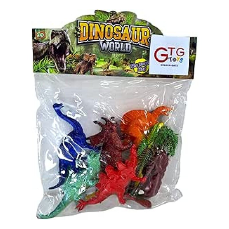 ⁦GTG TOYS Dinosaur Toy Set, 6 Pieces⁩ - الصورة ⁦5⁩