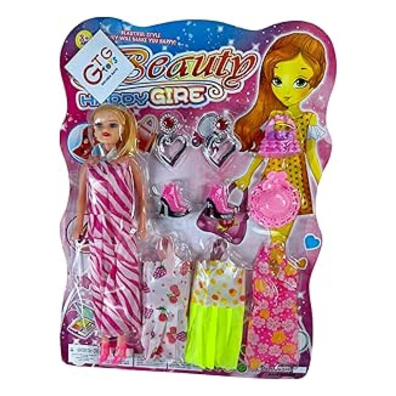 ⁦GTGtoys Girls' Doll with Accessories, 10 Pieces Set⁩ - الصورة ⁦4⁩