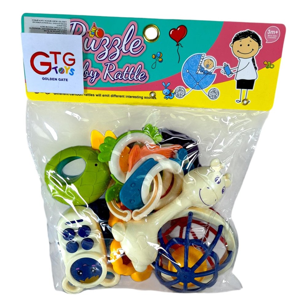 81SHCa5PL4L._AC_SL1500_.jpg GTG Toys Baby Rattle, Infant Sensory Toy - الصورة 1