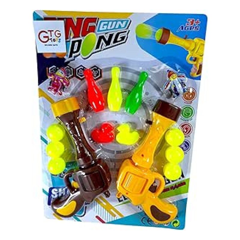 ⁦GTG Toys Dual Toy Pistol Set with Bowling Game⁩ - الصورة ⁦3⁩
