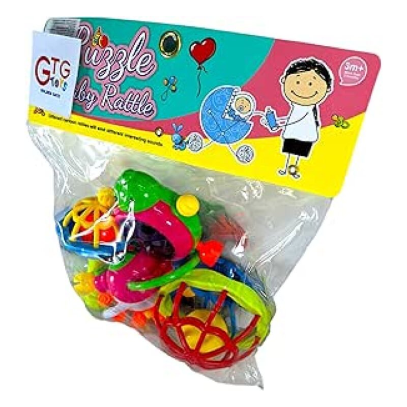 ⁦GTG Toys Baby Rattles Set, 7 Pieces⁩ - الصورة ⁦2⁩