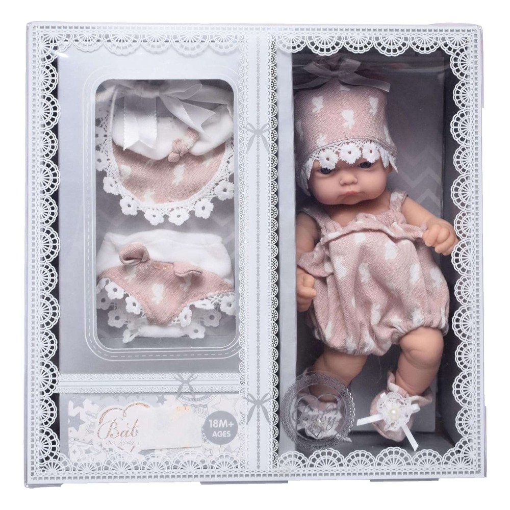 81gyJG2aJL._AC_SL1500_.jpg دمية طفل ملابسها باللون الأبيض Juu-690-BabyDolls33 - الصورة 1