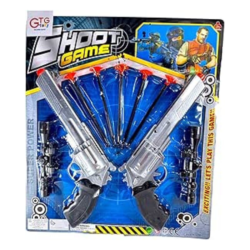 ⁦GTG Toys Sound Effect Toy Gun Set, 2 Pieces, Boys⁩ - الصورة ⁦5⁩