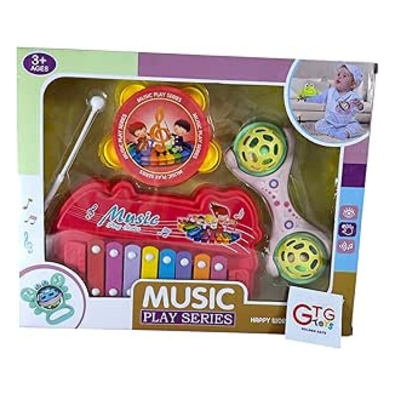 ⁦GTG TOYS Baby Xylophone and Rattles Musical Toy Set⁩ - الصورة ⁦4⁩